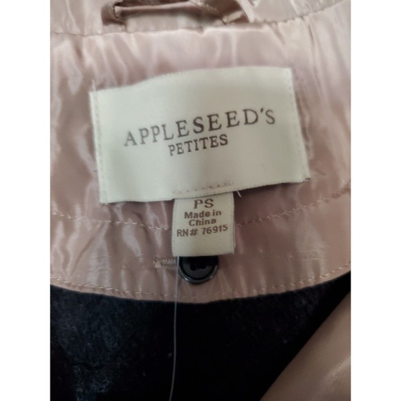 APPLESEED'S Women's Black Lined Hooded All Weather Raincoat Size Petite Small - Picture 2 of 8